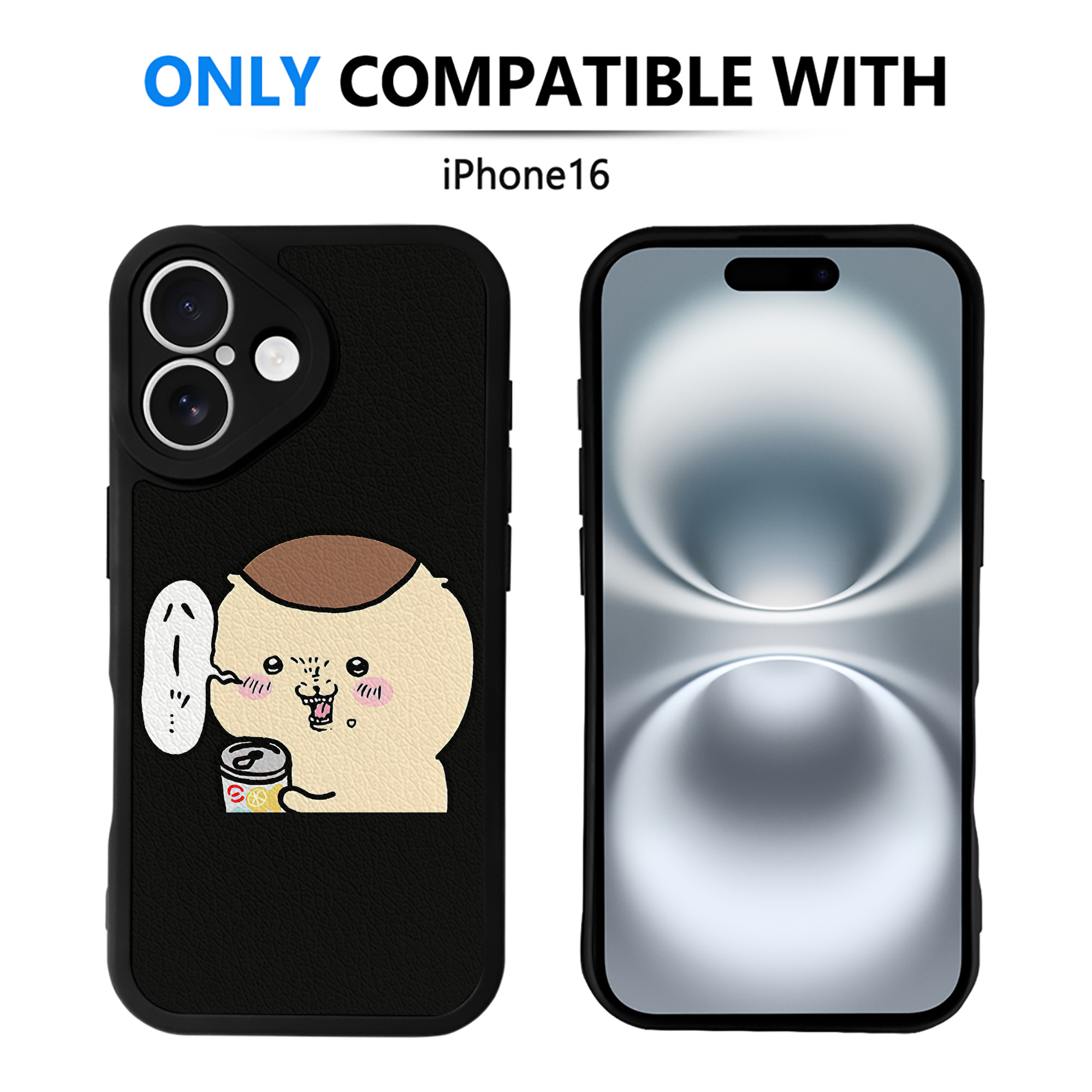 （画像用） ちいかわ くりまんじゅう Chii-kawa kuri manjū 【iPhone 16シリーズ対応】シリコンスマホケース（レザー調） 材質：シリコン